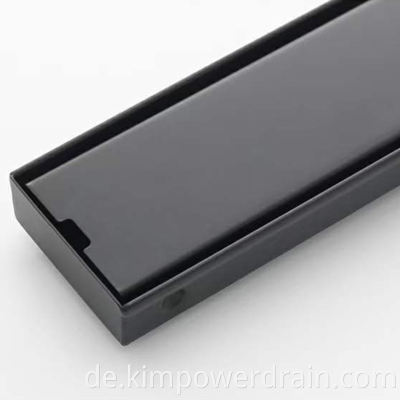 black linear drain